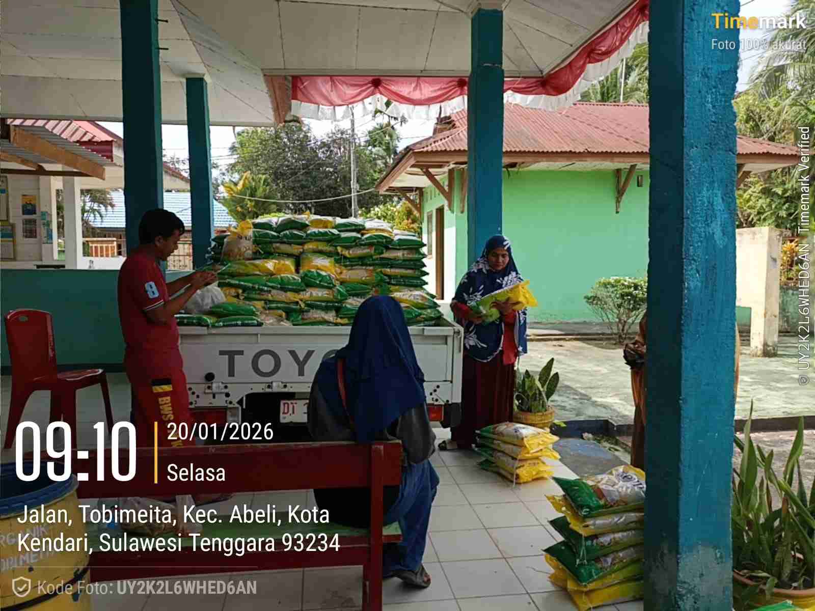Penyelenggaraan Kegiatan Gerakan Pangan Murah, di  Halaman Kantor Kelurahan  Tobimeita, Kecamatan Nambo, Kota Kendari _ Selasa, 20  Januari 2026