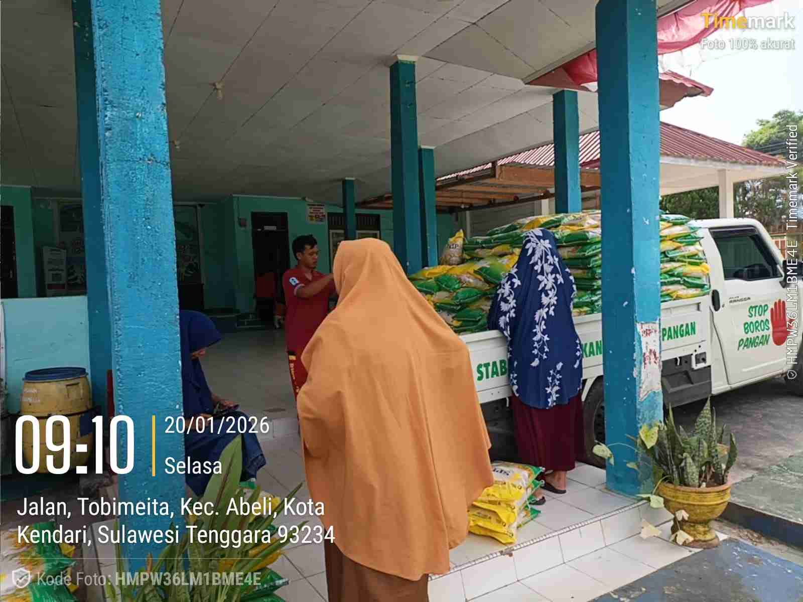 Penyelenggaraan Kegiatan Gerakan Pangan Murah, di  Halaman Kantor Kelurahan  Tobimeita, Kecamatan Nambo, Kota Kendari _ Selasa, 20  Januari 2026